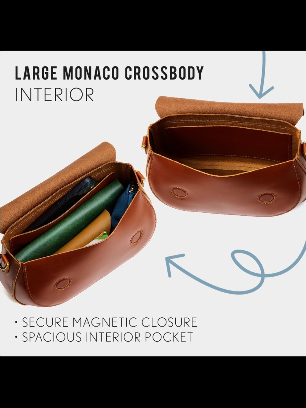 🆕 Portland Leather Monaco Bag - LARGE - Chocolate Brown 🤎 - Picture 5 of 16